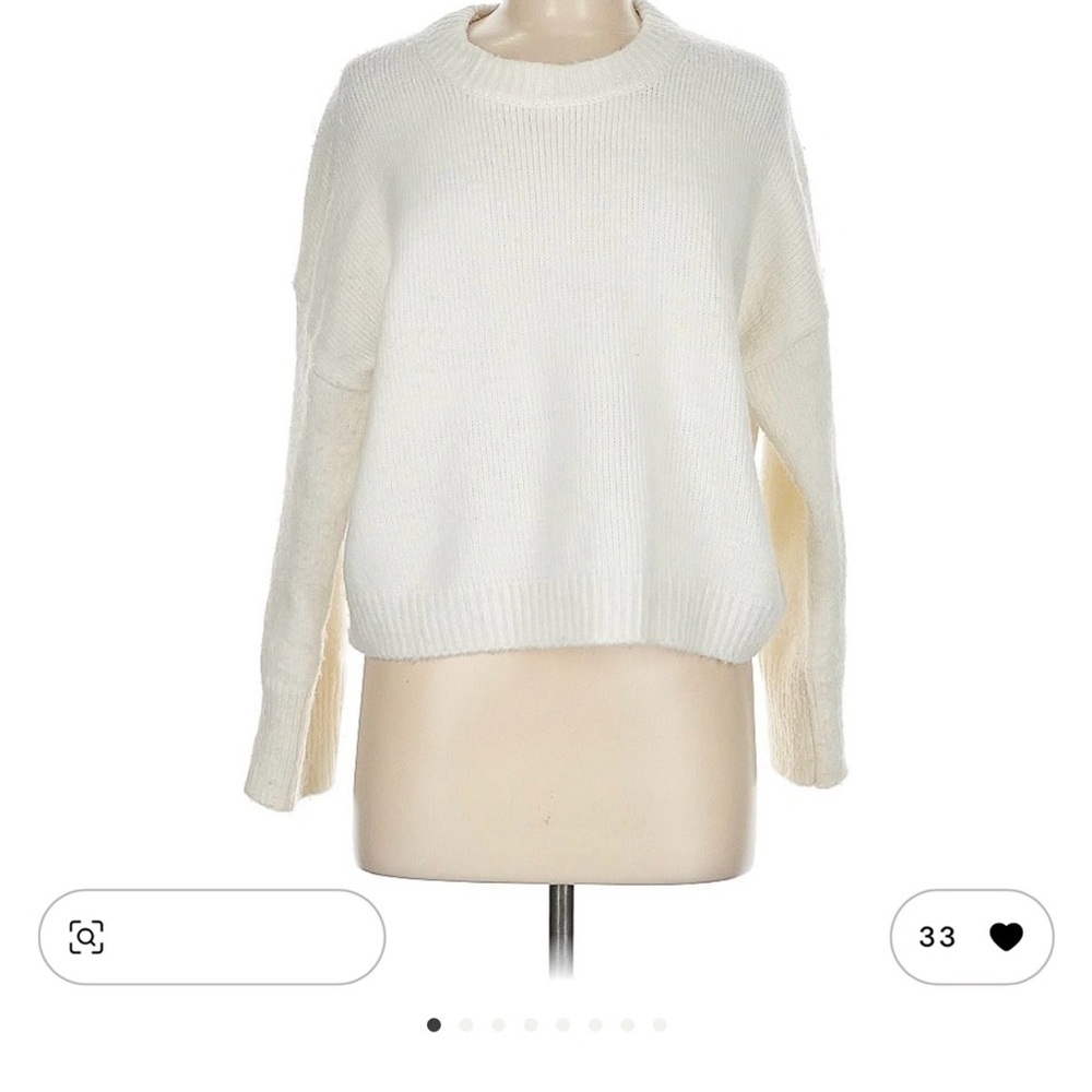 SNOW DAY SALE ❄️
 Abercrombie & Fitch Cream Crew Neck Sweater